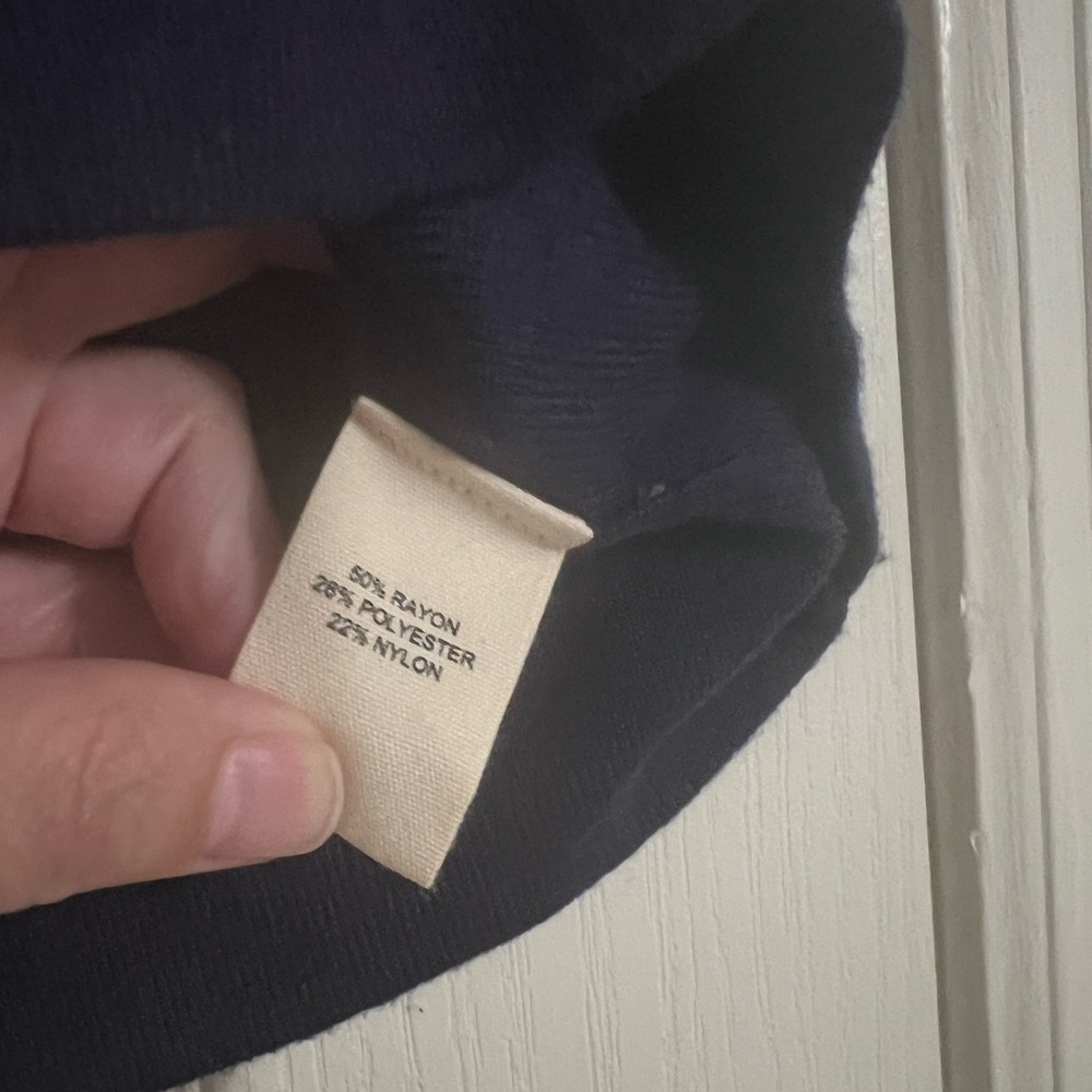 Marled by United Navy blue sleeveless tank top light weight sweater - Picture 3 of 5